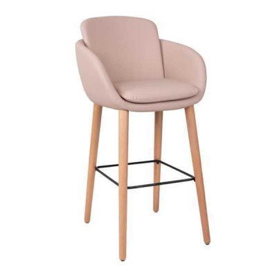 Bar Chair Bar Stool Beige Imitation leather Design Bar Chairs Bar Stool Chairs Stool