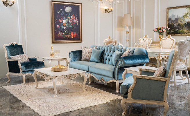 Luxury sofa set 311 Seater Coffee table Sofa Armchair Fabric Couch 4 pieces.