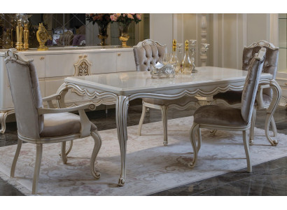 Classic s Dining table 4x Chairs Dining room Group Table Tables Seating group 5pcs