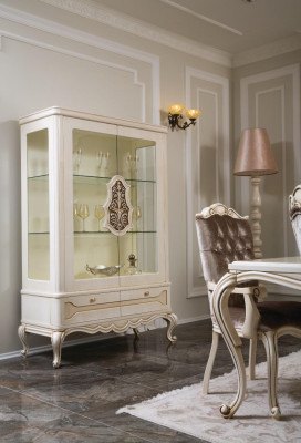 Showcases Glass Wardrobe Display case Living room Wood Sideboard Luxury Furniture Shelf