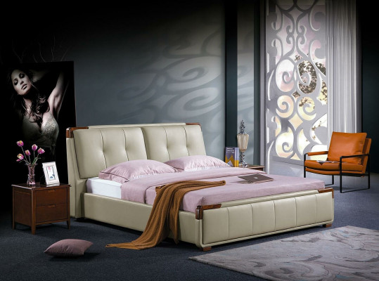 Design Bedroom 3 pcs. Set Bed Bedside table Classic Luxury Beds Set Furniture