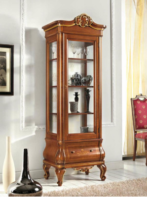 Display case Glass cabinet Wood Cabinets Living room Showcases Italian Luxury Furniture