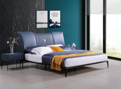 Bedroom Furniture 3 pcs. Set Hotel Bed + 2 Bedside tables high gloss Beds Italy