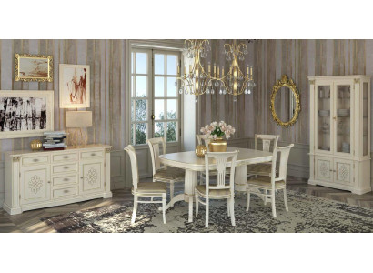 Complete Set Dining table + 6 Chairs Dining room Set Ess Group Solid wood Table Tables 9pcs