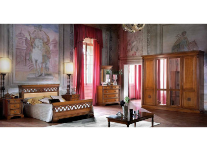 Bedroom Set Complete Chest of drawers Bed Wardrobe Beds Night Console 6pcs. Solid wood