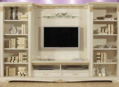 Wall unit TV Wall Solid wood Style Classic Italian Living room Furniture
