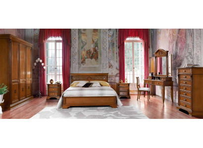 Luxury Bedroom Set 8 pieces. Bed + 2x Bedside table +Dressing table Designer Furniture Solid wood