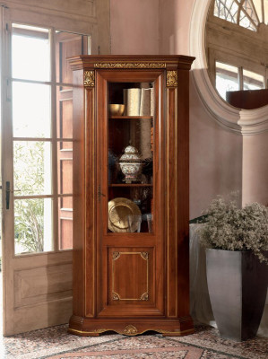 Showcase glass cabinet Baroque Rococo Classic Display case Wardrobe display cabinet