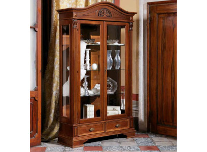 Display case Glass Wardrobe Living room Shop window 2 doors Showcases Baroque