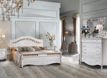 Bedroom 3 pcs. Set Bed 2x Bedside table Beds Double Hotel Upholstery Solid wood