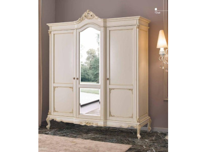 Wardrobe Wardrobe Bedroom Coat rack Solid wood Baroque Italian Furniture new