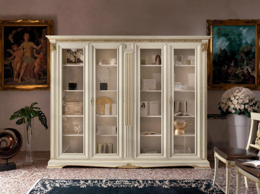 Display case Wardrobe Showcases Living room Shop window Cabinets Design Baroque Rococo Solid wood
