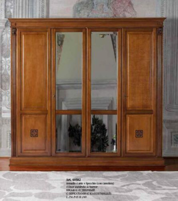 Wardrobe Bedroom Solid wood Wardrobe Antique Style Cabinets Italian Furniture