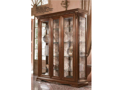 Display case Showcases Wardrobe Glass cabinet Living room Shelf Baroque Rococo Real Wood
