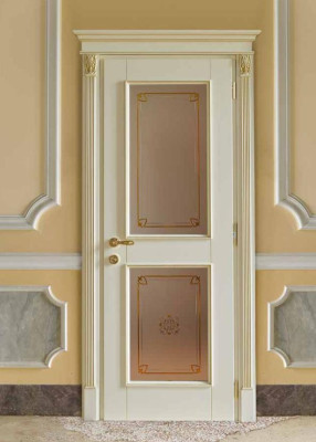 Door + frame interior doors baroque custom-made classic solid wood doors Italy new