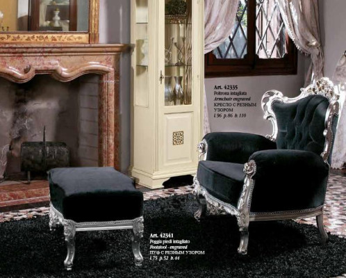 Elegant Armchair Couch Sofa Upholstery TV Chair Baroque Rococo Luxury