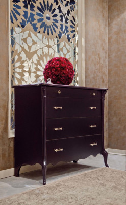 Chest of drawers with 4 drawers Sideboard Sideboard Wood Wardrobe Sideboard Chests of drawers Purple
