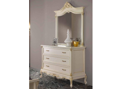 Bedroom Chest of drawers Wardrobe Classic Sideboard with Mirror Elegant Style Furniture