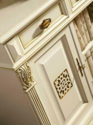 Complete e Dining room Suite 4x Chairs Sideboard 8pcs. Set Table Chest of drawers Group Solid wood