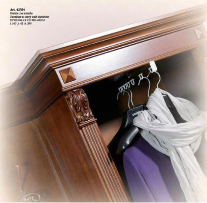 Hall coat rack set with wardrobe and panel hallway country house furniture