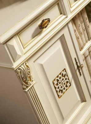 Luxury bedroom set 6 pieces. Bed 2x Bedside table Dressing table Designer Furniture Solid wood