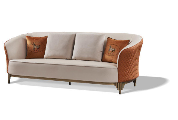 Three Seater Leather Sofa Living room Designer Couches Upholstery Sofa Sofas