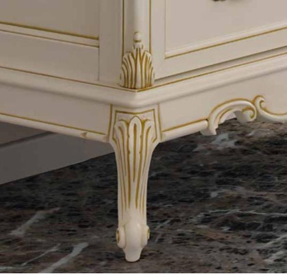 Bedroom Chest of drawers Wardrobe Classic Sideboard with Mirror Elegant Style Furniture