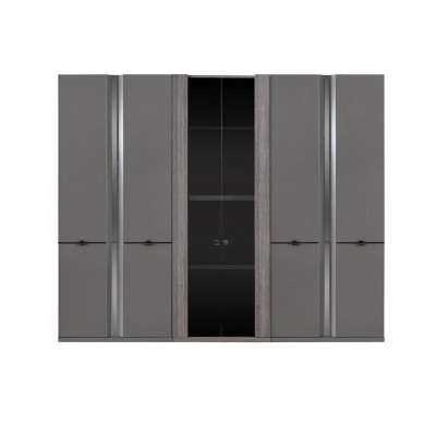 Bedroom Set Bed Clothes cupboards Wardrobe Beds 2x Bedside tables 4pcs.
