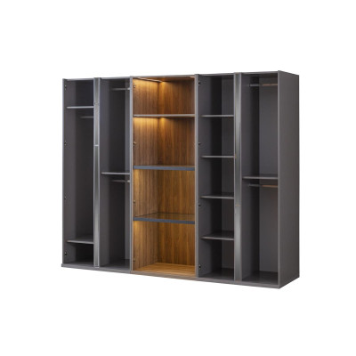 Bedroom Set Bed Clothes cupboards Wardrobe Beds 2x Bedside tables 4pcs.