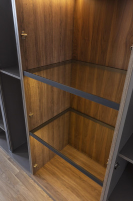 Bedroom Set Bed Clothes cupboards Wardrobe Beds 2x Bedside tables 4pcs.