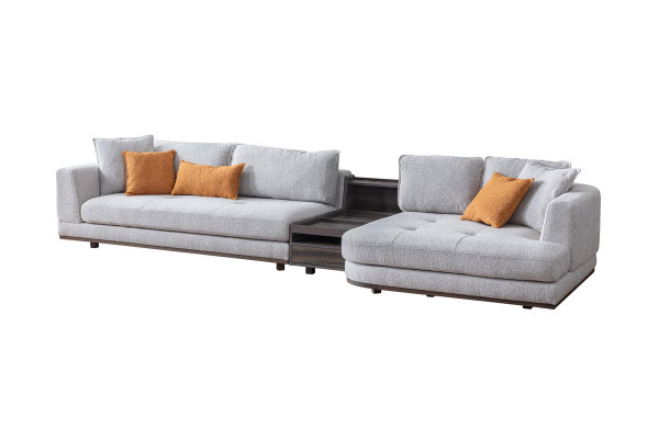 exclusive Corner sofa L-shape Gray Living room Corner suite Couch Sofa Upholstery