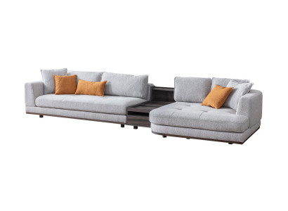 exclusive Corner sofa L-shape Gray Living room Corner suite Couch Sofa Upholstery