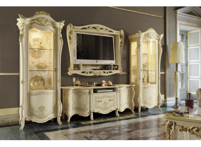 Design Wall unit Sideboard 2x Wardrobe TV cabinet tv Frame Sideboard 4 pcs. Set display case