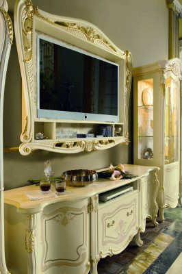 Design Wall unit Sideboard 2x Wardrobe TV cabinet tv Frame Sideboard 4 pcs. Set display case