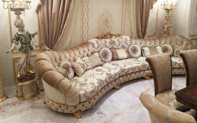 Living landscape Corner sofa Round Couch Seat Upholstery Sofa Luxury Furniture Sofas Italy