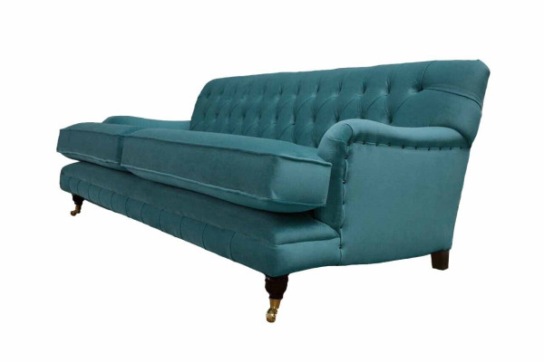 Designer Sofa 3 Seater Chesterfield Couch Upholstery Seat Three Seater Textile