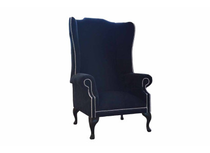 Chesterfield Wing Chair Design Luxury Fabric Sofas Textile 1 Seater Upholstery