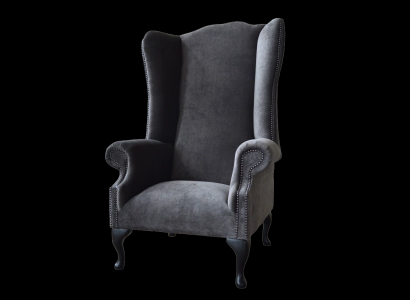 Wing Chair Armchair Design Upholstery Sofa Couch Chesterfield Textile Furniture
