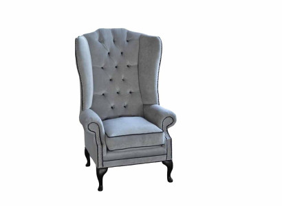 Wing Chair Chesterfield 1 Seater Armchair Textile Upholstery Sofa Couch new