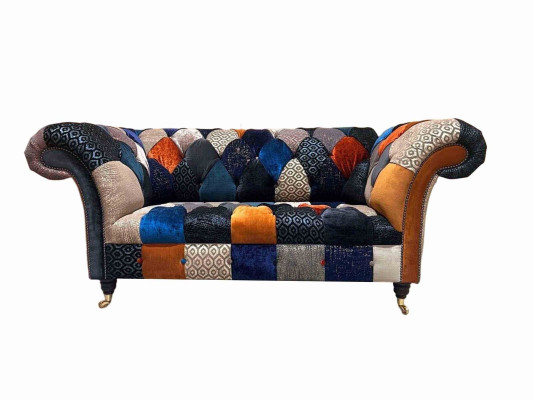 Sofas Seat Fabric Design Three Seater Luxury Chesterfield Furniture Multicolored
