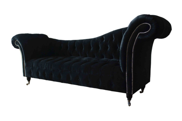 Sofa Luxury Textile Chesterfield Couch Upholstery 3 Seater Suite Blue Velvet