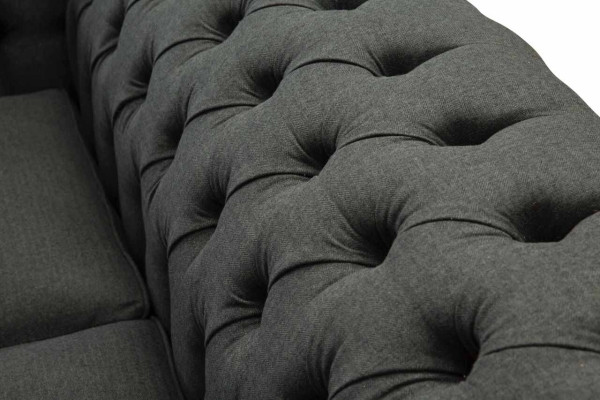 Design Chesterfield Fabric Couch Armchair 1.5 Seater Upholstery Sofas Lounge