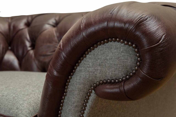 Chesterfield wing chair gray sofa set armchair couch leather sofa new
