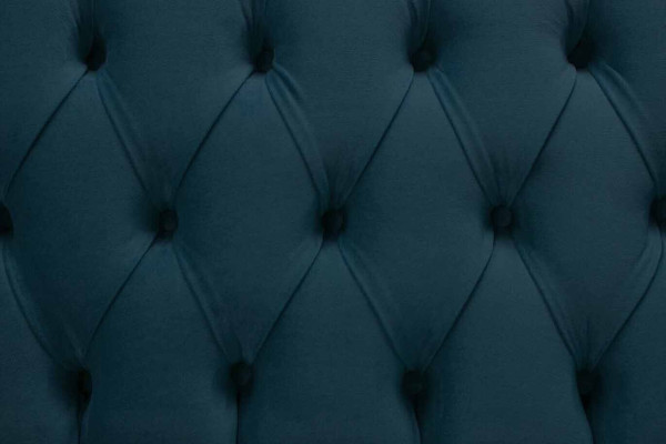 Chesterfield Design Luxury Upholstery Sofa 3 Seater Blue Couch Textile new
