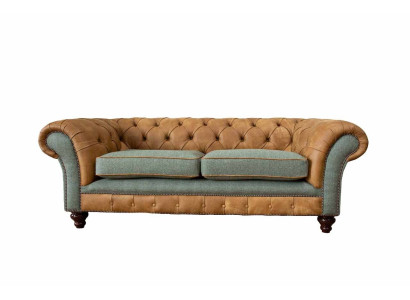 Sofa 3 Seater Design Upholstery Couches Leather Relax Chesterfield Three Seater