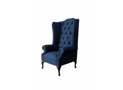 Chesterfield Wing Chair Relax Armchair Chair Upholstery Fabric Textile 1 Seat