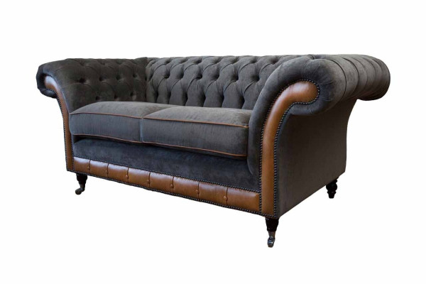 Chesterfield Luxury 2 Seater Couch Upholstery Sofa Two-seater Leather Couches