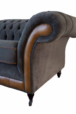 Chesterfield Luxury 2 Seater Couch Upholstery Sofa Two-seater Leather Couches
