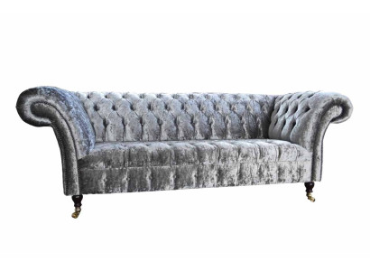 Design Chesterfield Sofa 3 Seater Couch Upholstery Sofas Living room Big XXL