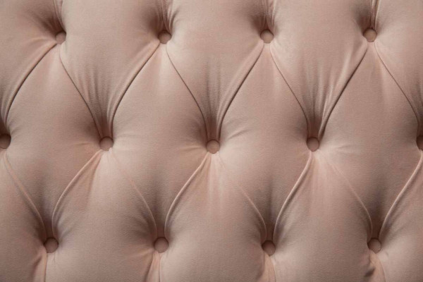 Sofa 3 Seater Chesterfield Couch Seat Textile Fabric Couches Pink Upholstery